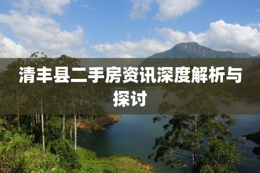 清丰县二手房资讯深度解析与探讨