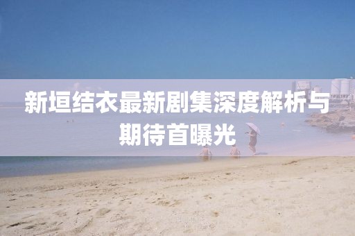 新垣结衣最新剧集深度解析与期待首曝光