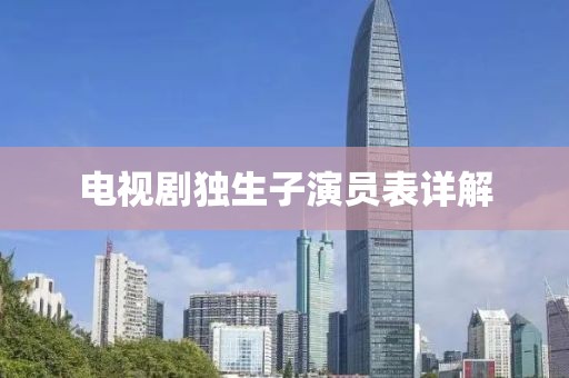 电视剧独生子演员表详解