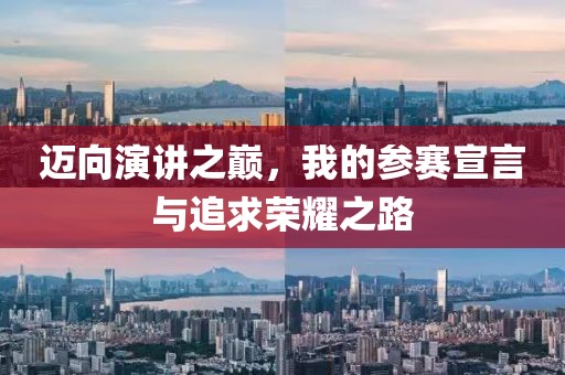 迈向演讲之巅，我的参赛宣言与追求荣耀之路