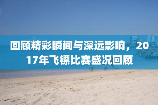 回顾精彩瞬间与深远影响，2017年飞镖比赛盛况回顾