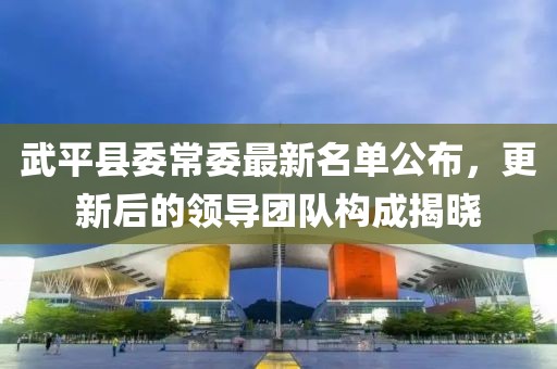 武平县委常委最新名单公布，更新后的领导团队构成揭晓