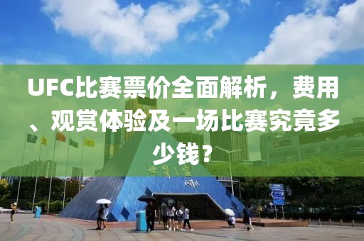 UFC比赛票价全面解析，费用、观赏体验及一场比赛究竟多少钱？