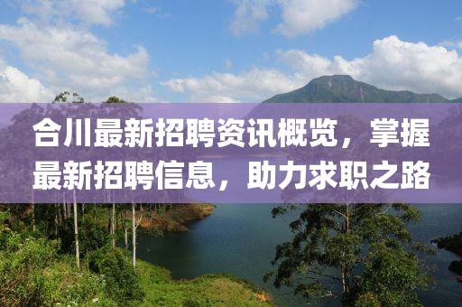 合川最新招聘资讯概览，掌握最新招聘信息，助力求职之路