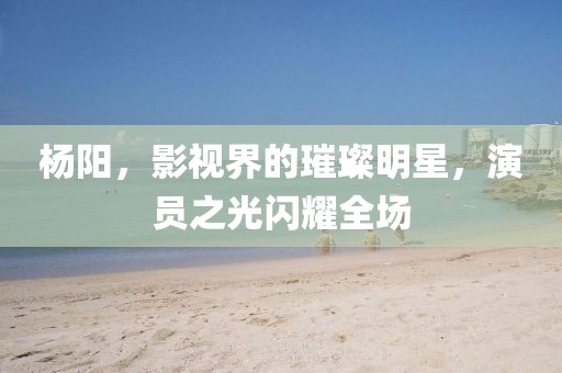 杨阳，影视界的璀璨明星，演员之光闪耀全场