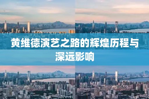 黄维德演艺之路的辉煌历程与深远影响