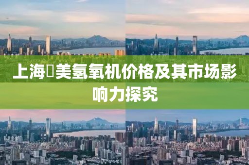 上海潓美氢氧机价格及其市场影响力探究