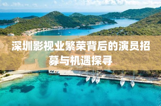 深圳影视业繁荣背后的演员招募与机遇探寻