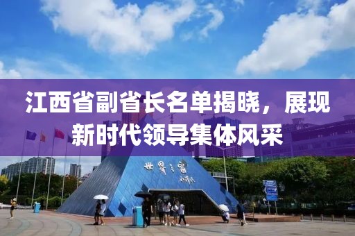 江西省副省长名单揭晓，展现新时代领导集体风采