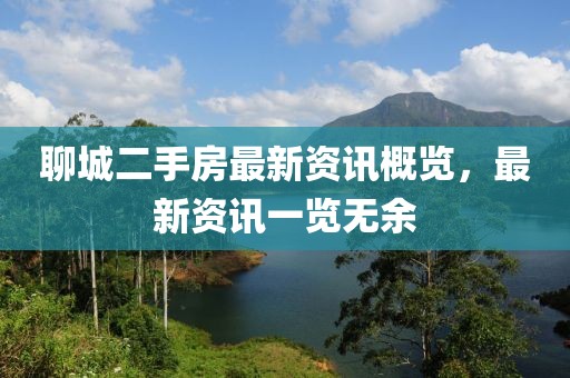 聊城二手房最新资讯概览，最新资讯一览无余