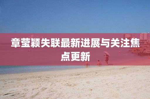 章莹颖失联最新进展与关注焦点更新