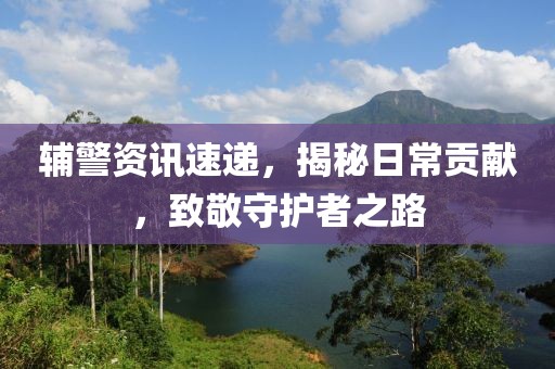 辅警资讯速递，揭秘日常贡献，致敬守护者之路