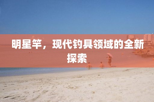 明星竿，现代钓具领域的全新探索