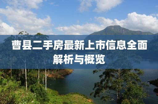 曹县二手房最新上市信息全面解析与概览