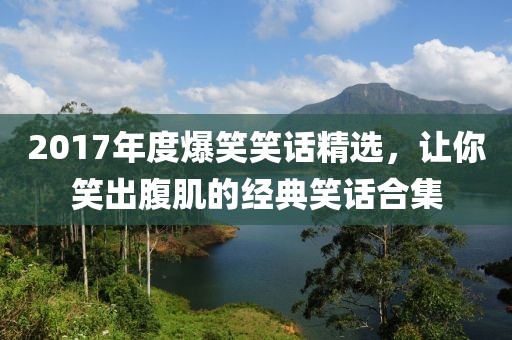 2017年度爆笑笑话精选，让你笑出腹肌的经典笑话合集