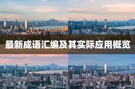 最新成语汇编及其实际应用概览