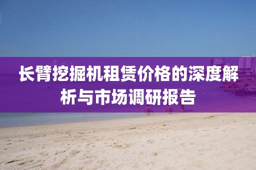 长臂挖掘机租赁价格的深度解析与市场调研报告