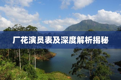 厂花演员表及深度解析揭秘