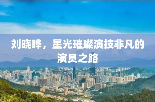 刘晓晔，星光璀璨演技非凡的演员之路