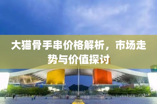 大猫骨手串价格解析，市场走势与价值探讨