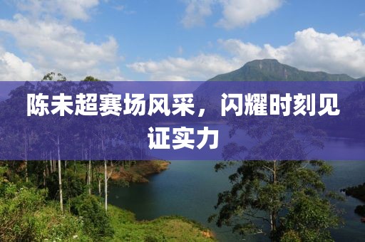 陈未超赛场风采，闪耀时刻见证实力