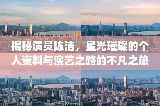 揭秘演员陈洁，星光璀璨的个人资料与演艺之路的不凡之旅
