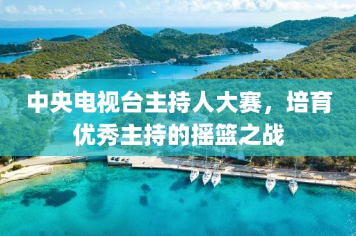 中央电视台主持人大赛，培育优秀主持的摇篮之战