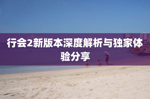 行会2新版本深度解析与独家体验分享