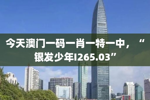 今天澳门一码一肖一特一中，“银发少年I265.03”