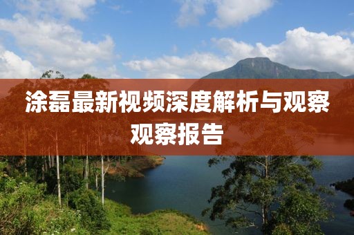 涂磊最新视频深度解析与观察观察报告