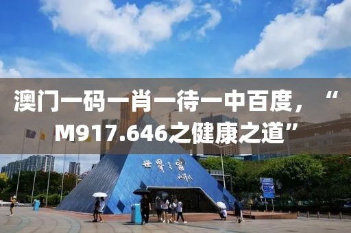 澳门一码一肖一待一中百度，“M917.646之健康之道”
