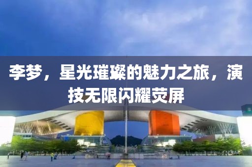 李梦，星光璀璨的魅力之旅，演技无限闪耀荧屏