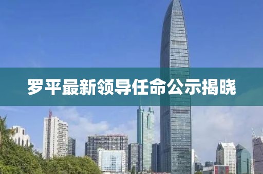 罗平最新领导任命公示揭晓
