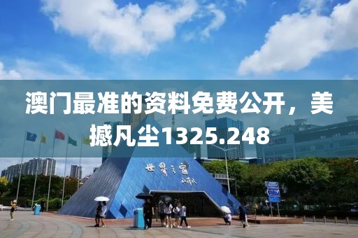 澳门最准的资料免费公开，美撼凡尘1325.248