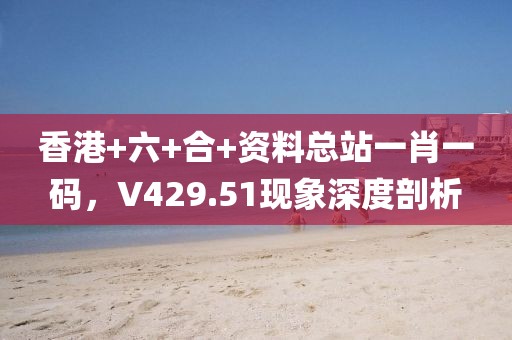 香港+六+合+资料总站一肖一码，V429.51现象深度剖析