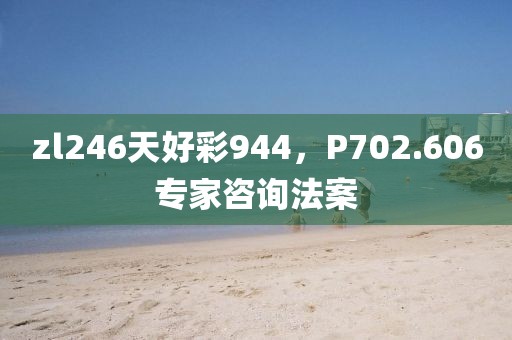 zl246天好彩944，P702.606专家咨询法案