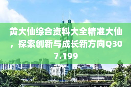 黄大仙综合资料大全精准大仙，探索创新与成长新方向Q307.199