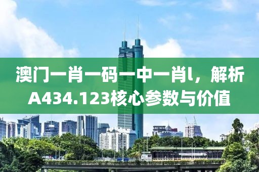澳门一肖一码一中一肖l，解析A434.123核心参数与价值