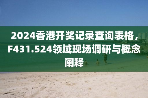 2024香港开奖记录查询表格，F431.524领域现场调研与概念阐释