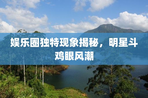 娱乐圈独特现象揭秘，明星斗鸡眼风潮