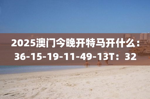 2025澳门今晚开特马开什么：36-15-19-11-49-13T：32