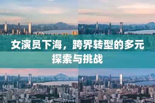 女演员下海，跨界转型的多元探索与挑战