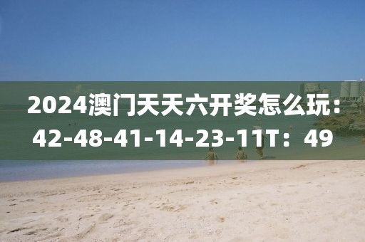 2024澳门天天六开奖怎么玩：42-48-41-14-23-11T：49