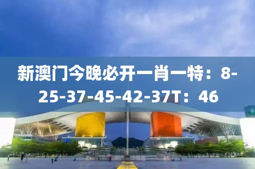 新澳门今晚必开一肖一特：8-25-37-45-42-37T：46