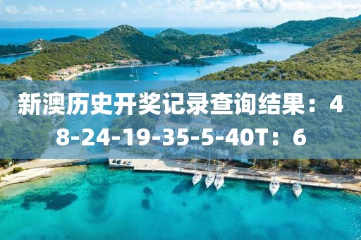 新澳历史开奖记录查询结果：48-24-19-35-5-40T：6
