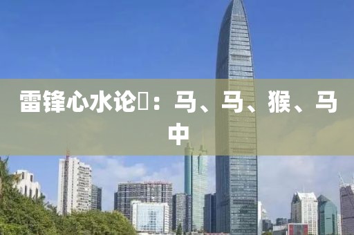 雷锋心水论枟：马、马、猴、马中