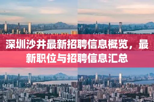 深圳沙井最新招聘信息概览，最新职位与招聘信息汇总