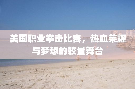 美国职业拳击比赛，热血荣耀与梦想的较量舞台