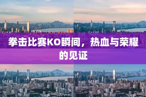 拳击比赛KO瞬间，热血与荣耀的见证