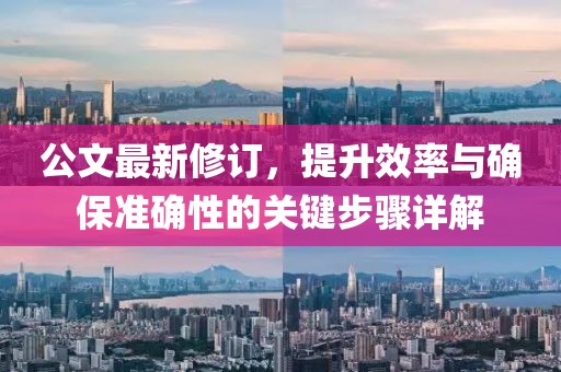 公文最新修订，提升效率与确保准确性的关键步骤详解